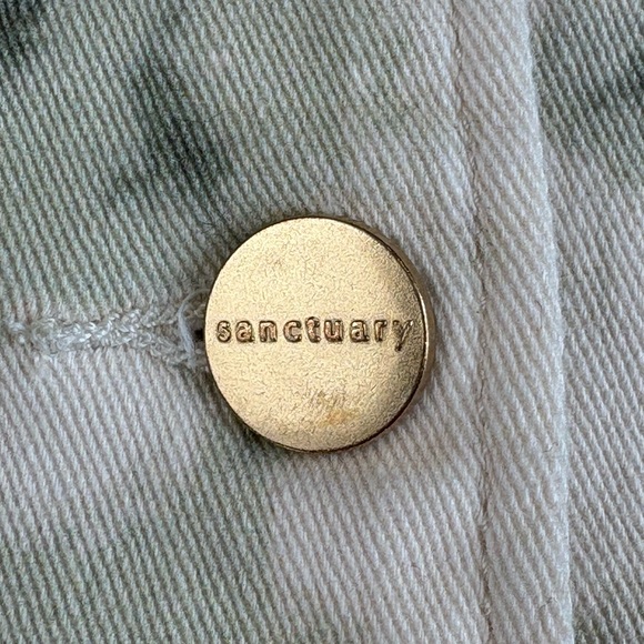 Sanctuary Cream and Green Tie-Dye Jean Jacket - Picture 8 of 16